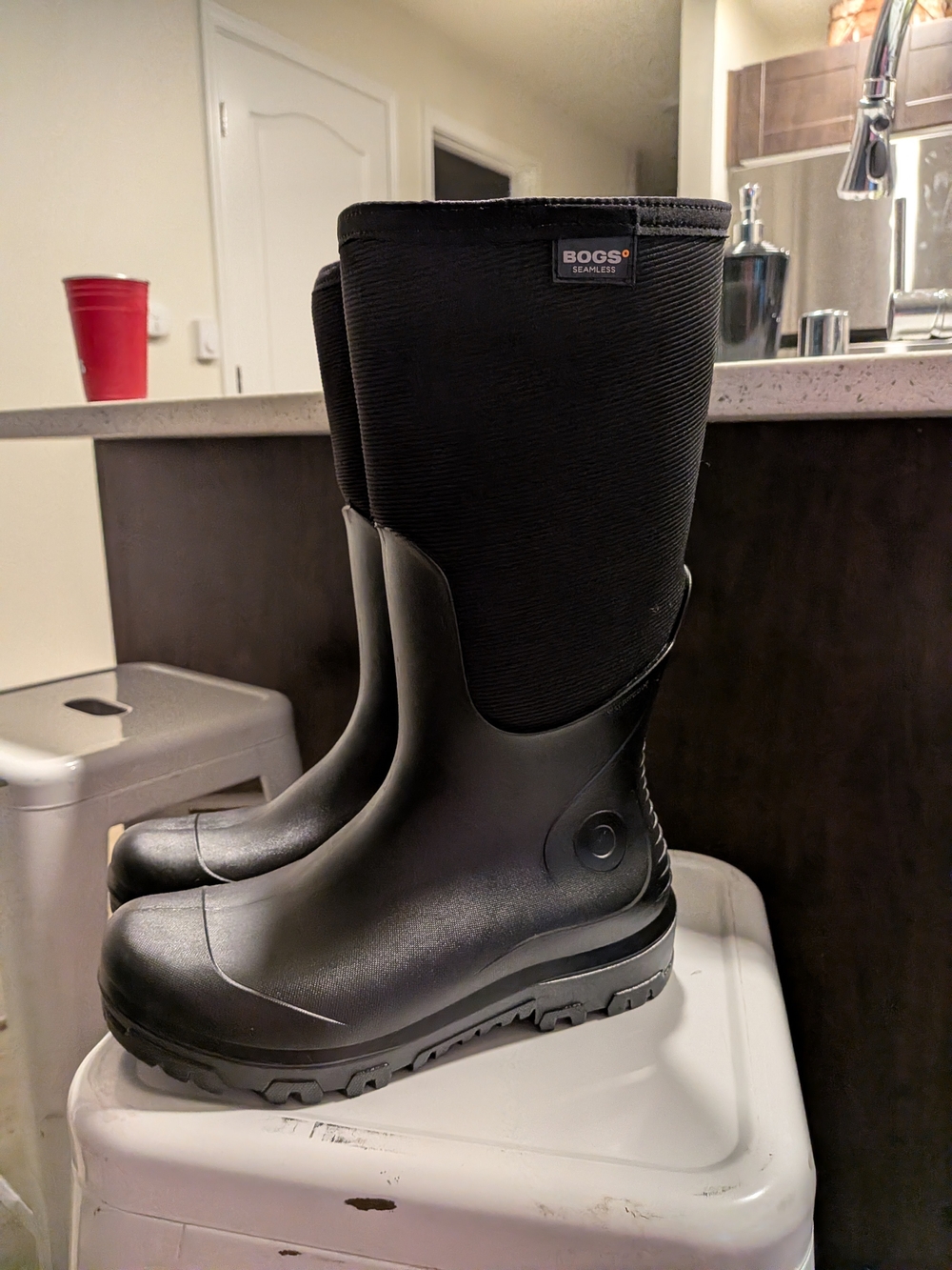 Bogs Men's Black Tall Waterproof Rain & Snow Boots